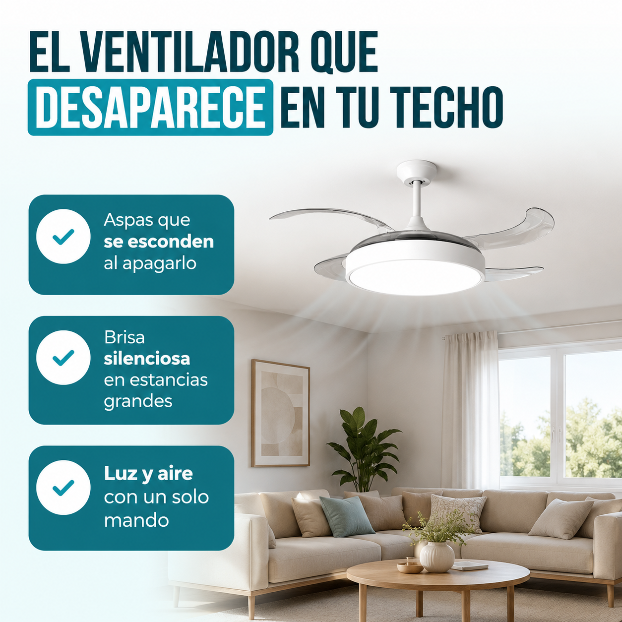EnergySilence Aero 4280 Invisible White – El ventilador que desaparece en tu techo
