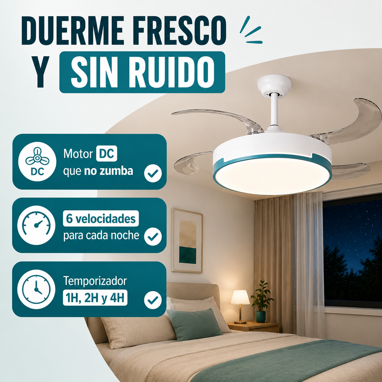 El calor no te deja dormir (y el ruido del ventilador, tampoco)
