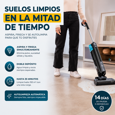 FreeGo S10 Nova – Limpieza 2 en 1: Aspira, Friega y se Autolimpia