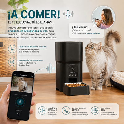 Cecotec Pumba 6000 – Comedero Inteligente con Cámara y WiFi