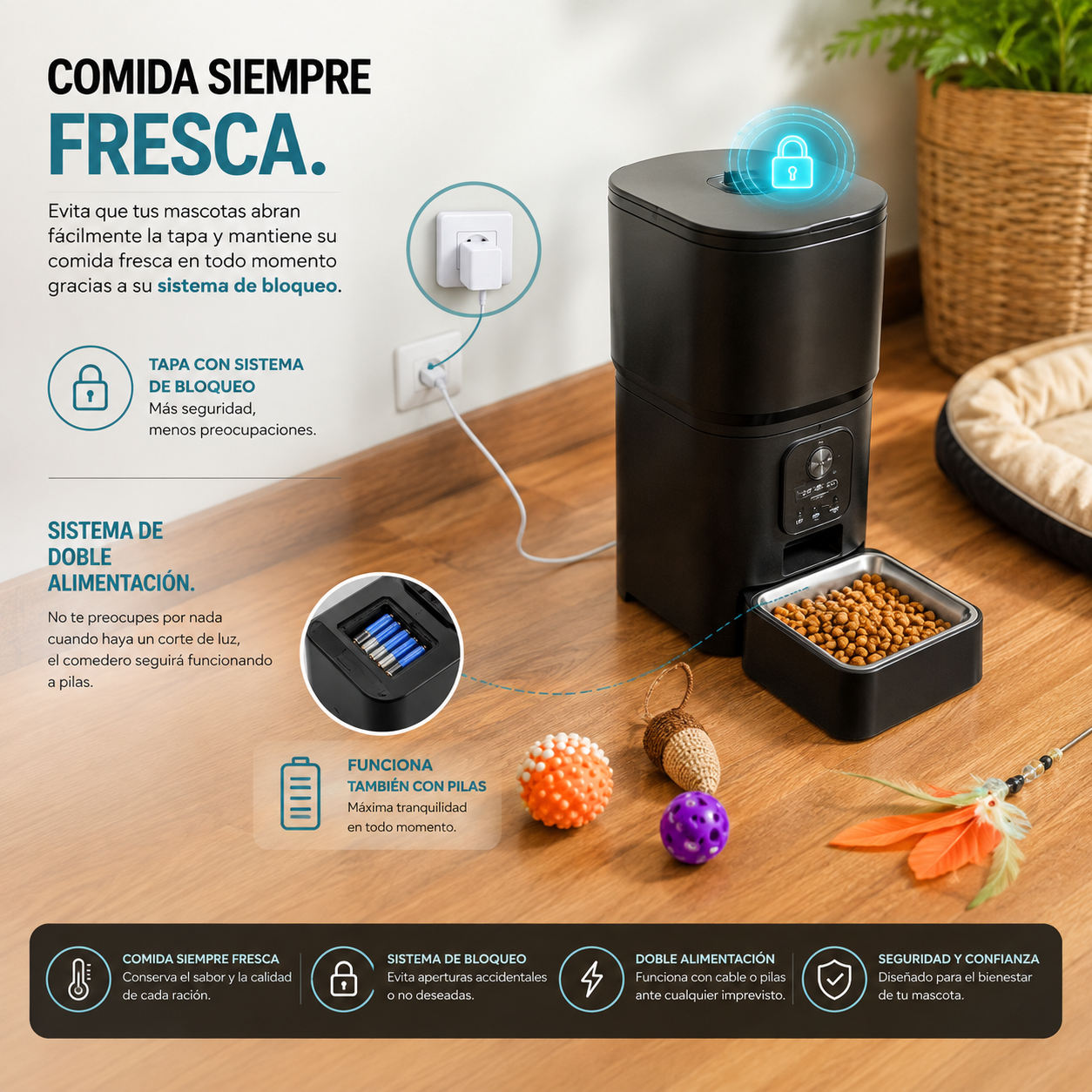 Cecotec Pumba 6000 – Comedero Inteligente con Cámara y WiFi