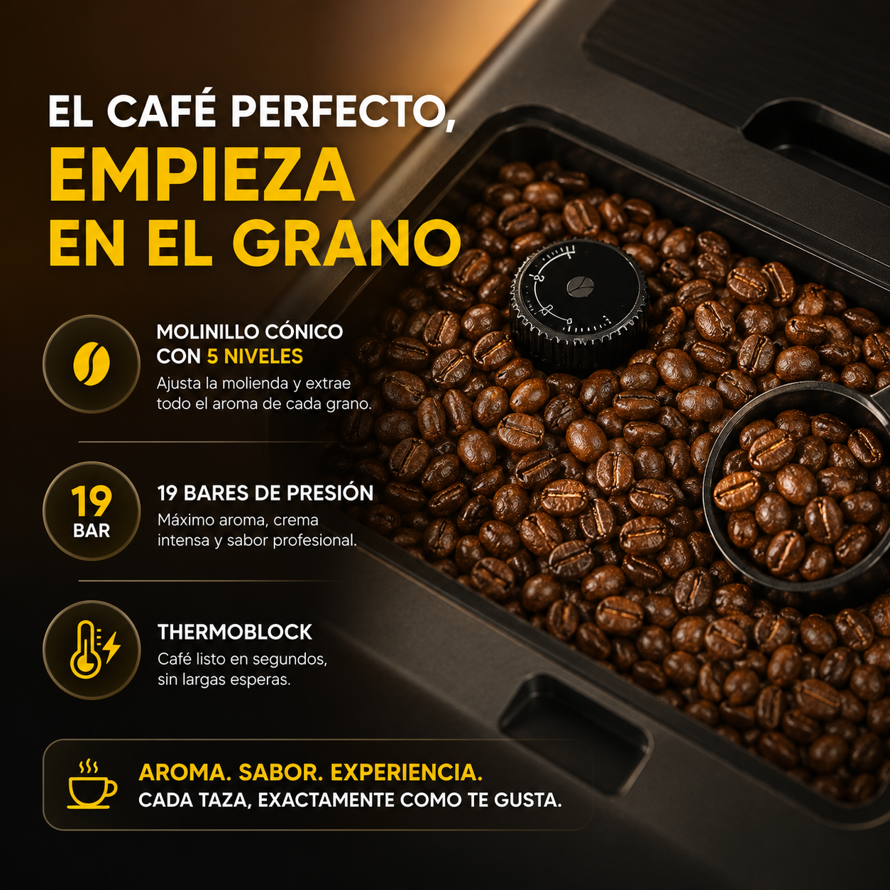Cecotec Cremmaet Latte Touch – Café de Barista en Casa con un Solo Toque