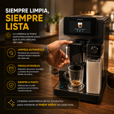 Cecotec Cremmaet Latte Touch – Café de Barista en Casa con un Solo Toque