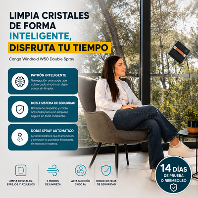 Conga Windroid W50 Double Spray – Robot Limpiacristales Inteligente