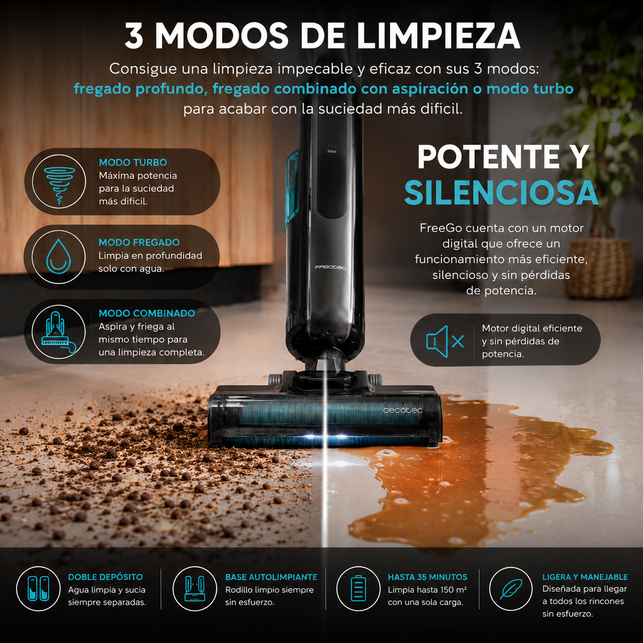 Filtra más. Vacía menos – Tecnología que marca la diferencia.