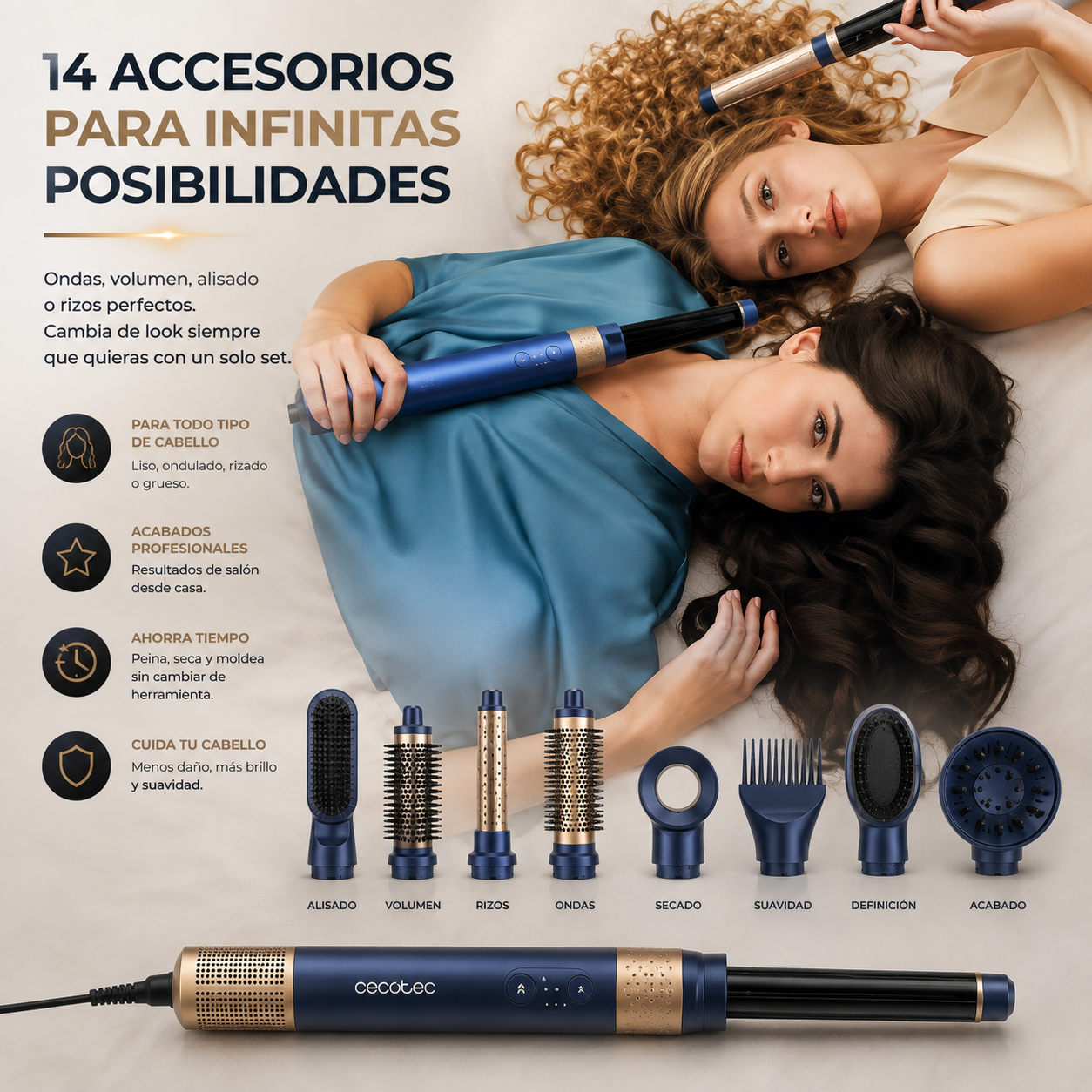 14 accesorios. Infinitas formas de peinarte.