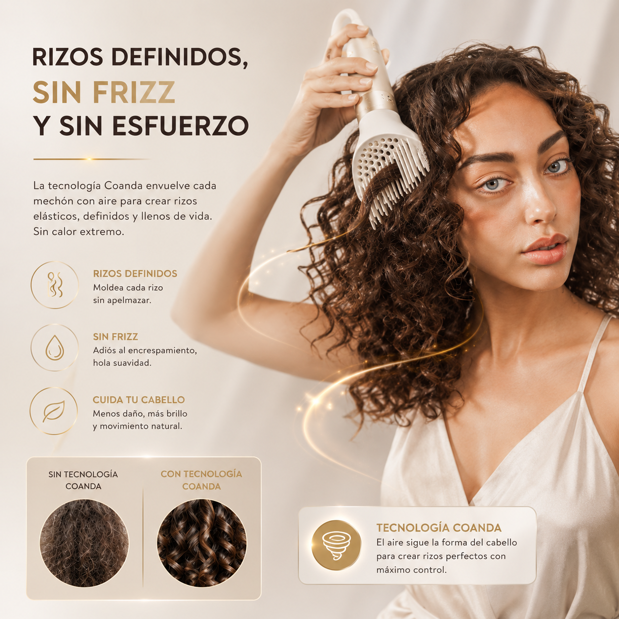 Cecotec AirGlisse Luxury 14 en 1 – Seca, Moldea, Riza y Alisa con Tecnología Coanda