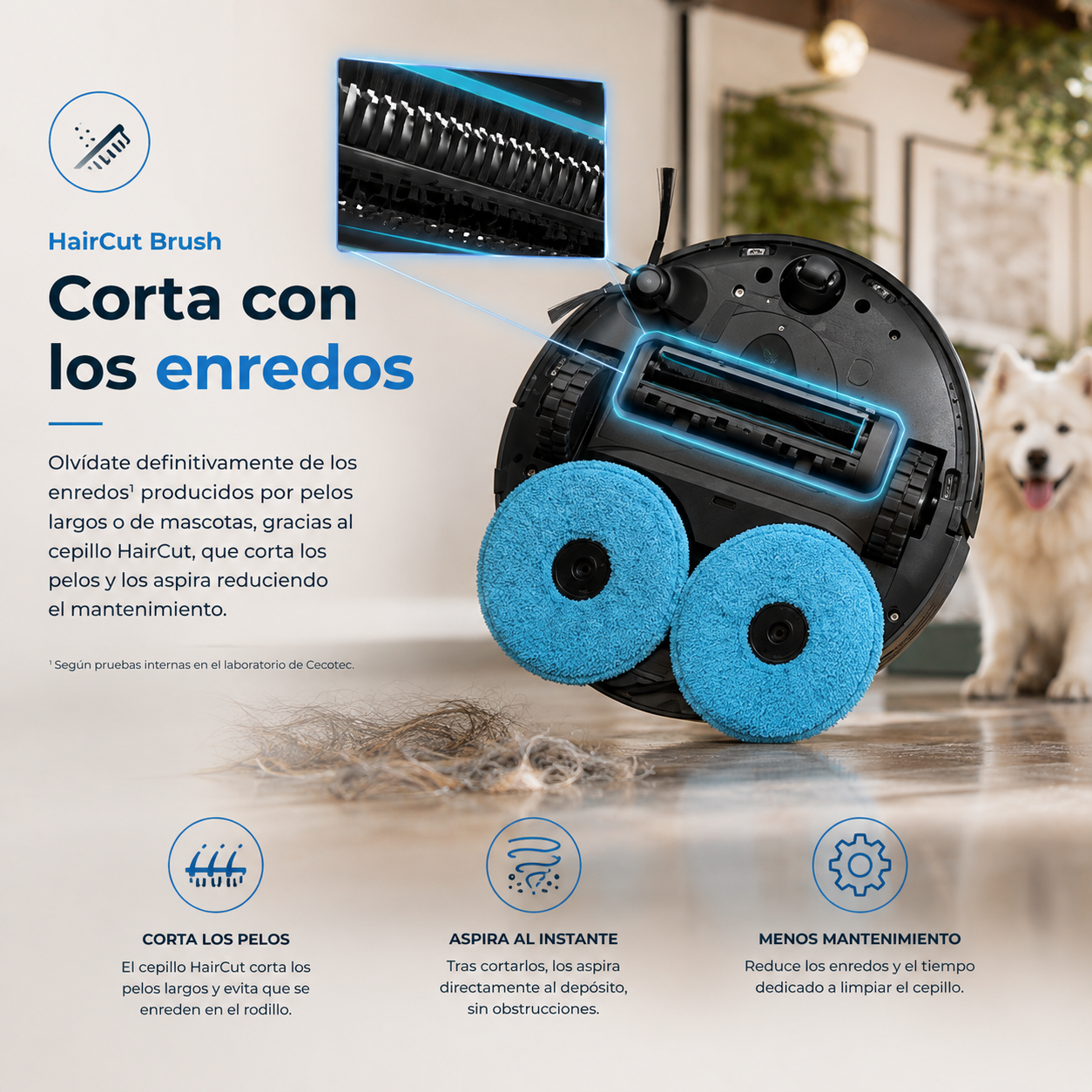 Cecotec Conga X100 – Robot Aspirador Inteligente 20.000 Pa con Base 4 en 1, IA y Cámara