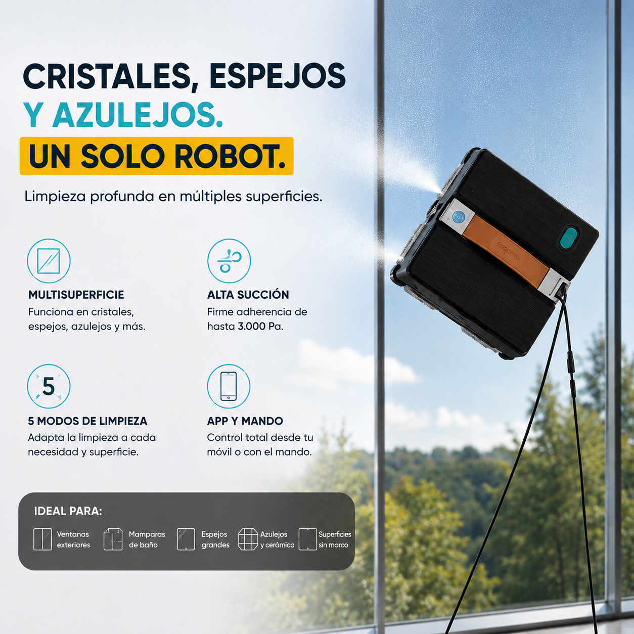 Conga Windroid W50 Double Spray – Robot Limpiacristales Inteligente