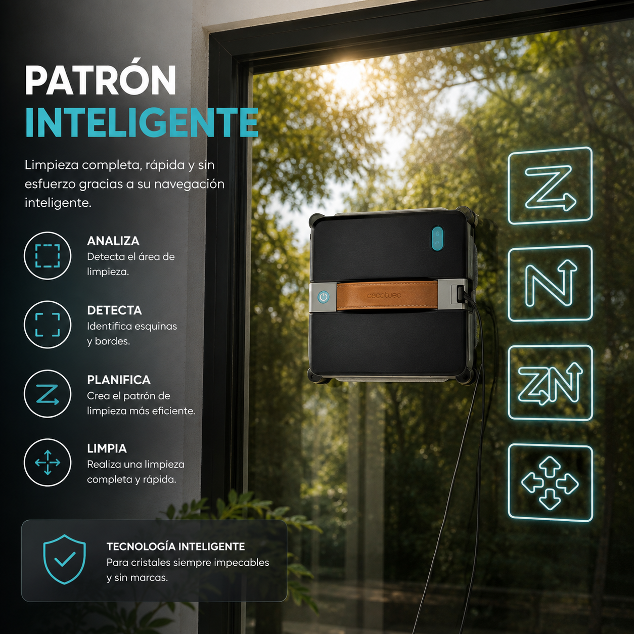 Patrón inteligente para una limpieza completa