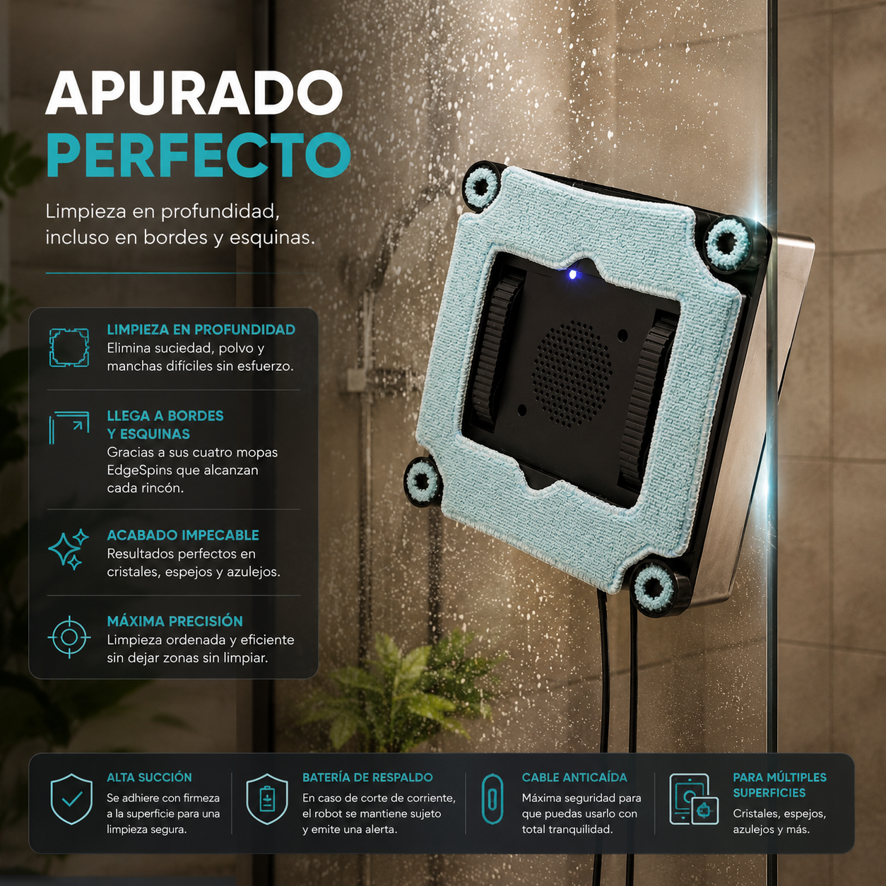 Cristales impecables con un solo clic